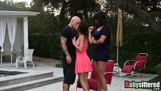 Play Lucky man who fucks his milf wife and young housekeeper