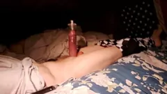 تشغيل الاستمناء الأبيض: مسمار كبير جاهز يضخ قضيبه الوحش