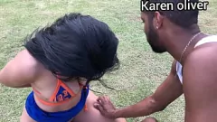 تشغيل BBW ناضجة الهندي كارين أوليفر يحصل مدهون من قبل الديك الأسود الكبير