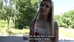 Play Tattooed Teen's Intense Outdoor POV Fuck for Money