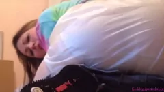 Play A Mature Goddess in Plastic Pants and Worn Panties for Her Panty Sucker